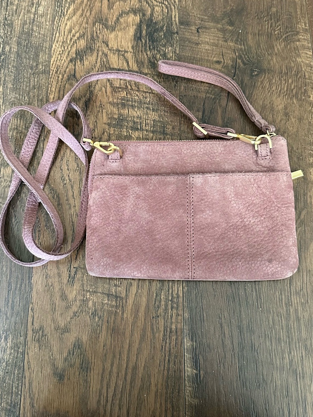 Hammitt Nash Rose Natural Leather Wristlet with Crossbody Strap - Picture 3 of 10